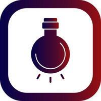 Light Bulb Glyph Gradient Round Corner Icon vector