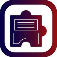 Puzzle Glyph Gradient Round Corner Icon vector