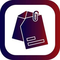Attached File Glyph Gradient Round Corner Icon vector