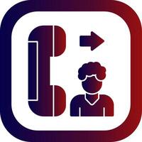 Contact Glyph Gradient Round Corner Icon vector