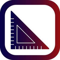 Triangular Ruler Glyph Gradient Round Corner Icon vector