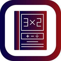 Maths Glyph Gradient Round Corner Icon vector