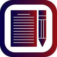 Contract Glyph Gradient Round Corner Icon vector