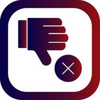 Dislike Glyph Gradient Round Corner Icon vector