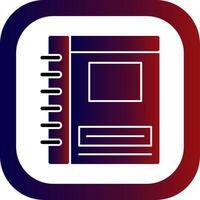 Notebook Glyph Gradient Round Corner Icon vector