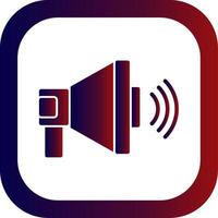 Megaphone Glyph Gradient Round Corner Icon vector