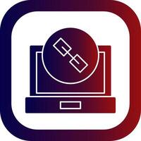 Link Glyph Gradient Round Corner Icon vector