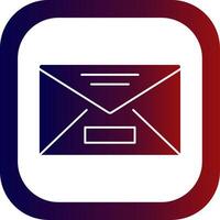 Mail Glyph Gradient Round Corner Icon vector