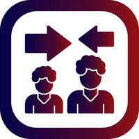 Mediator Glyph Gradient Round Corner Icon vector
