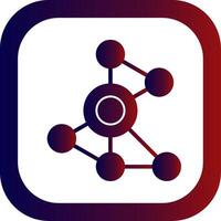 Network Glyph Gradient Round Corner Icon vector