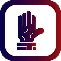 Raise Hand Glyph Gradient Round Corner Icon vector