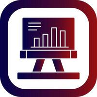 Presentation Glyph Gradient Round Corner Icon vector