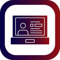 Profile Glyph Gradient Round Corner Icon vector