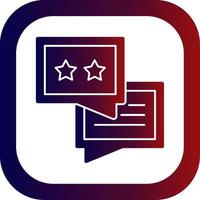Feedback Glyph Gradient Round Corner Icon vector