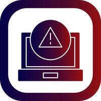 Error Glyph Gradient Round Corner Icon vector