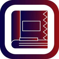 Spell Book Glyph Gradient Round Corner Icon vector