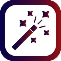 Magic Wand Glyph Gradient Round Corner Icon vector