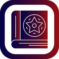 Spellbook Glyph Gradient Round Corner Icon vector
