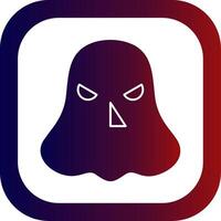 Ghost Glyph Gradient Round Corner Icon vector