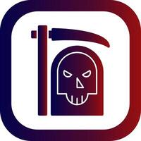 Grim Reaper Glyph Gradient Round Corner Icon vector