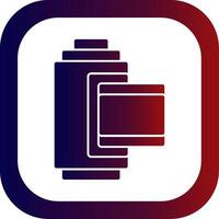 Camera Roll Glyph Gradient Round Corner Icon vector
