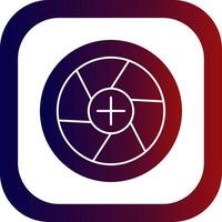 Diaphragm Glyph Gradient Round Corner Icon vector