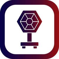 Camera Reflector Glyph Gradient Round Corner Icon vector