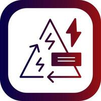 Recycle Energy Glyph Gradient Round Corner Icon vector