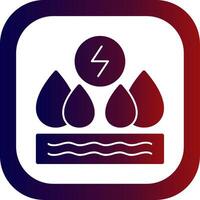 Hydroelectricity Glyph Gradient Round Corner Icon vector