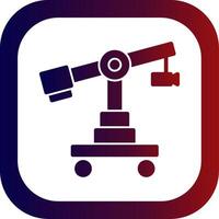 Camera Crane Glyph Gradient Round Corner Icon vector