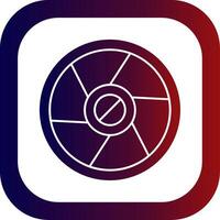 Camera Exposure Glyph Gradient Round Corner Icon vector