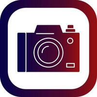 Camera Glyph Gradient Round Corner Icon vector