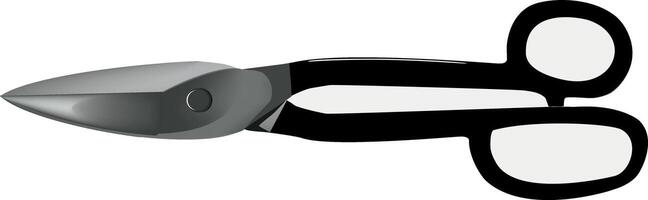A pair of scissors with a pair of glasses on top vector