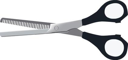 A pair of scissors with a comb on top vector