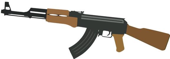 An ak47 machine gun on a white background vector