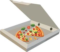 Pizza in a box vector