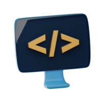 3d programação isolado ícone ilustração png