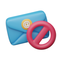 3D Spam Email Isolated Icon Illustration png