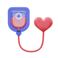 3D Blood Donation Illustration png