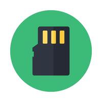 Flash Card Removable Storage Medium Icon vector