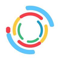 Watching Loading Round Sticker vector