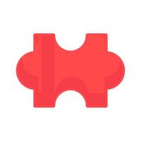 Red Piece Is Component Of Puzzle Icon vector