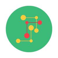 Structure Community Round Sticker Unified Group vector