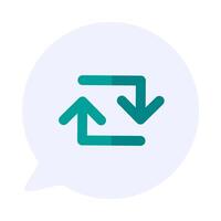 Looped Square Arrows Indicating Icon vector