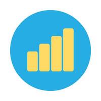 Signal Level Scale Round Sticker Level Indicator vector