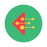 Arrow Of Speed Round Sticker Swift Navigation vector