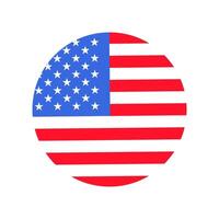 Round element in colors of the USA flag vector