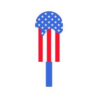 Ice cream in colors of the USA flag vector