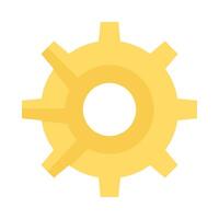 Golden Mechanical Gear Part Of Ideal Icon vector