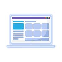Web Page Layout With Data Areas Icon vector